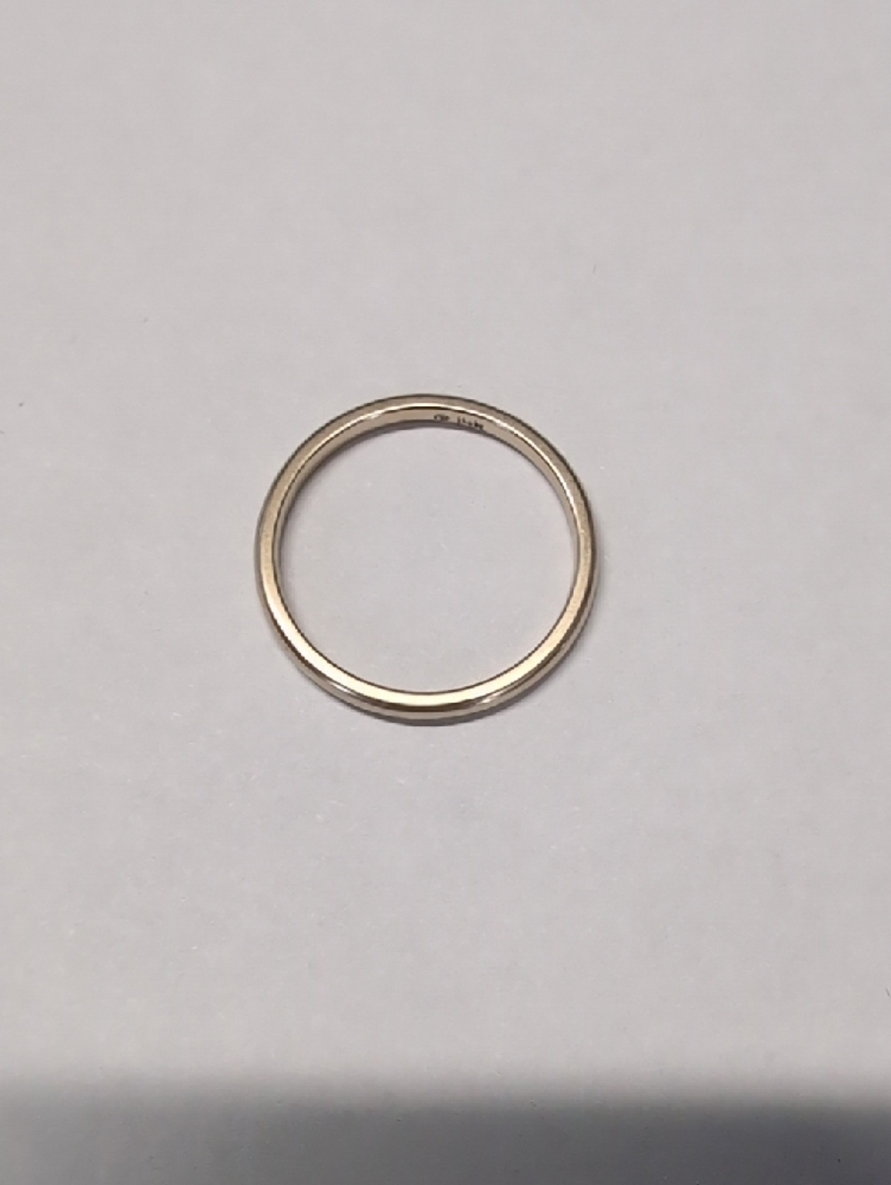 Price Firm - 14k Gold Band 1.9mm size 7.5 - Picture 6 of 10